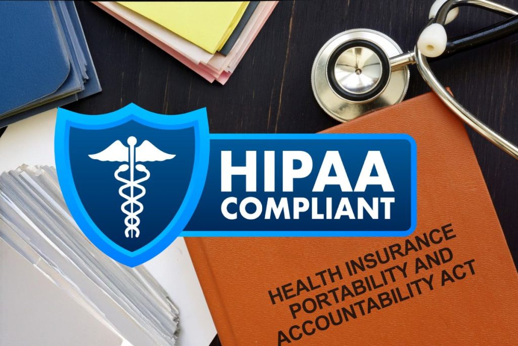 HIPPA Compliant logo with medical paper work