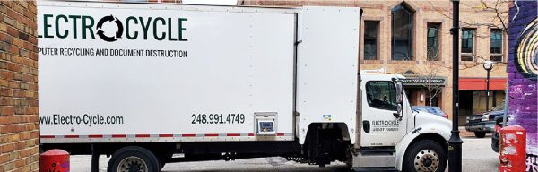 electrocycle on-site shredding truck