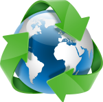 recycling globe icon