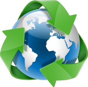 recycling globe icon